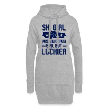 Ski filles - Sweat-shirt à capuche long Femme - gris chiné - Devant