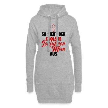 Lokführerin Eisenbahnerin Eisenbahn Schaffnerin - Hoodie-Kleid - Grau meliert - Vorne