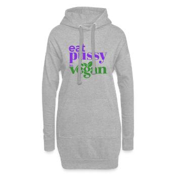 Drôle de véganisme disant humour son végétalien - Sweat-shirt à capuche long Femme - gris chiné - Devant