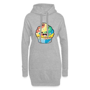 Muffin Comic - Hoodie-Kleid - Grau meliert - Vorne