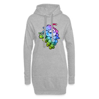 Raisin Comique Coloré - Sweat-shirt à capuche long Femme - gris chiné - Devant