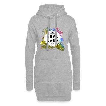 Voyage en Thaïlande Coloré - Sweat-shirt à capuche long Femme - gris chiné - Devant