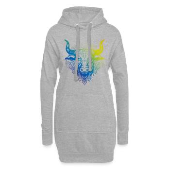 Bulle Mandala Boho - Hoodie-Kleid - Grau meliert - Vorne