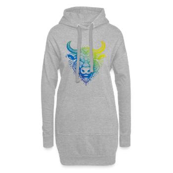Bulle Mandala Boho - Hoodie-Kleid - Grau meliert - Vorne