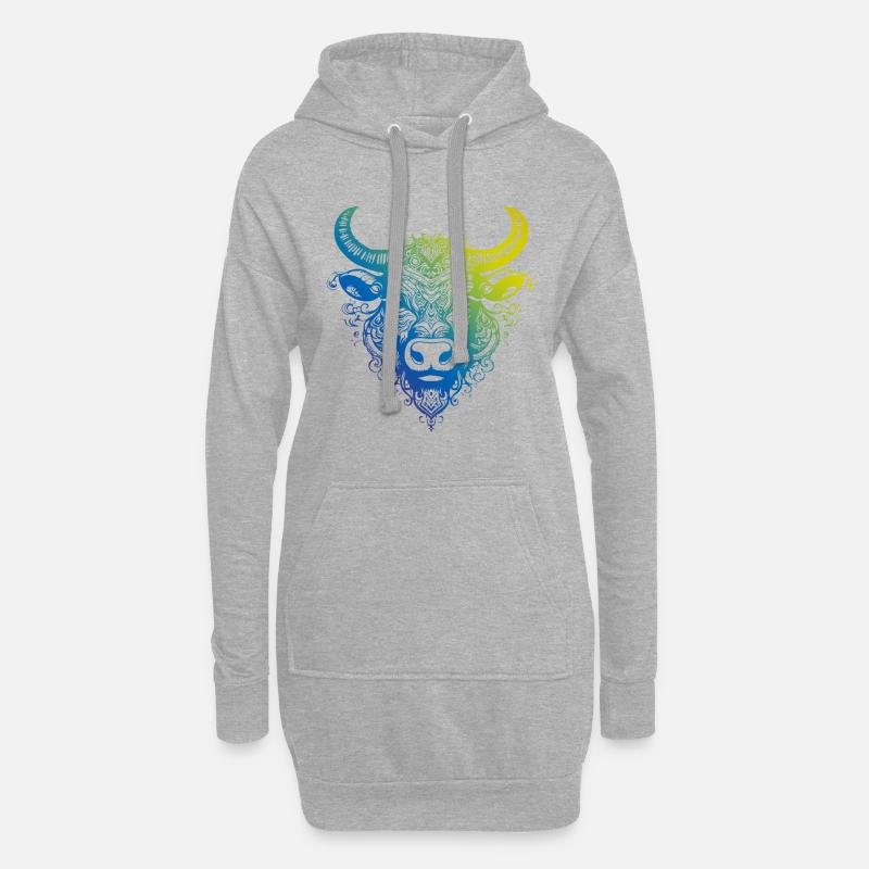 Bulle Mandala Boho - Hoodie-Kleid - Grau meliert