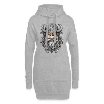 Wikinger Krieger Valhalla Odin - Hoodie-Kleid - Grau meliert - Vorne