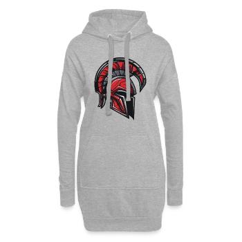 Casque Spartan Warrior Sparta - Sweat-shirt à capuche long Femme - gris chiné - Devant