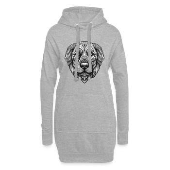 Kangal Chien Portrait Animal - Sweat-shirt à capuche long Femme - gris chiné - Devant