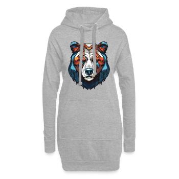 Tête d’ours polaire Ours polaire - Sweat-shirt à capuche long Femme - gris chiné - Devant