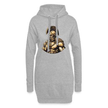 Spartan Gladiator Sparta Workout Gym - Sweat-shirt à capuche long Femme - gris chiné - Devant