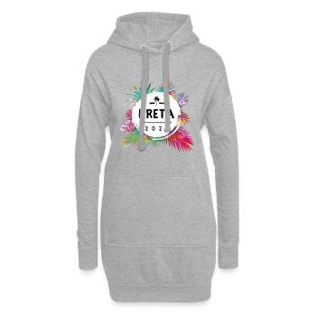 Crète 2024 Coloré - Sweat-shirt à capuche long Femme - gris chiné - Devant