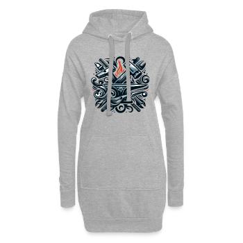 Schmied Metallarbeiter Klingenschmied Metall - Hoodie-Kleid - Grau meliert - Vorne