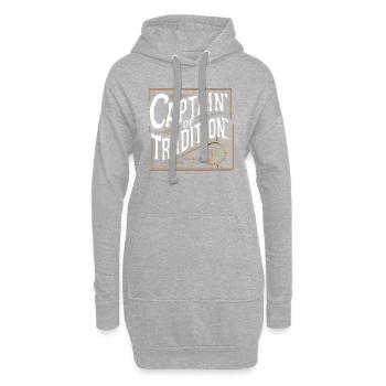 Navigation de plaisance Papa Bateau Capitaine Ponton Sailor Croisière - Sweat-shirt à capuche long Femme - gris chiné - Devant