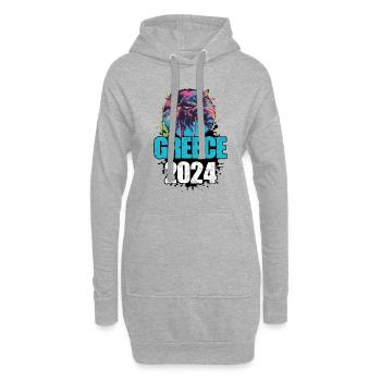 L’équipe de la tournée de voyage en Grèce 2024 - Sweat-shirt à capuche long Femme - gris chiné - Devant