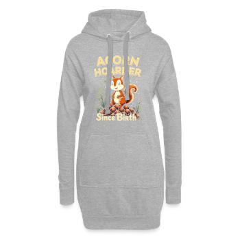 Observation des écureuils Faune passionnée - Sweat-shirt à capuche long Femme - gris chiné - Devant