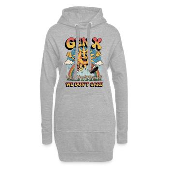 Gen X ist uns egal - Hoodie-Kleid - Grau meliert - Vorne