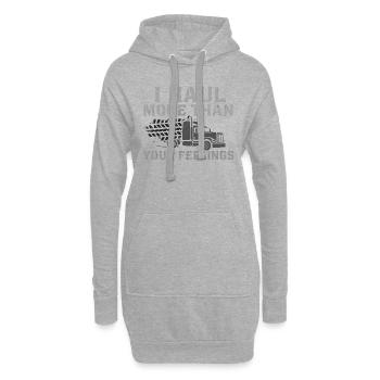Trucker Trucking Gift Truck Trucker - Hoodie-Kleid - Grau meliert - Vorne