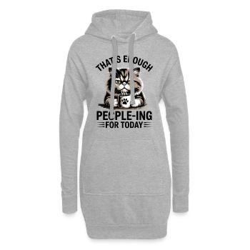 Lustige Katze, die genug Leute für heute ist - Hoodie-Kleid - Grau meliert - Vorne