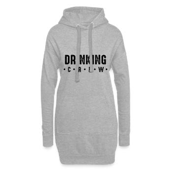 Drinking Crew - Hoodie-Kleid - Grau meliert - Vorne