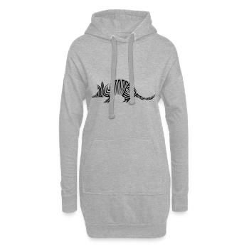 Tatouage tribal Armadillo - Sweat-shirt à capuche long Femme - gris chiné - Devant