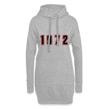 1972 Jahr Zahl - Hoodie-Kleid - Grau meliert - Vorne