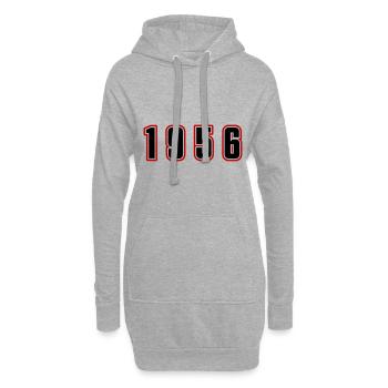 1956 Jahr Zahl - Hoodie-Kleid - Grau meliert - Vorne
