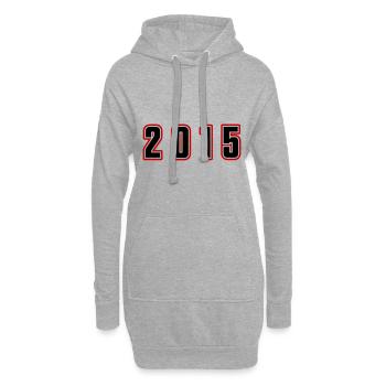 Numéro de l’année 2015 - Sweat-shirt à capuche long Femme - gris chiné - Devant