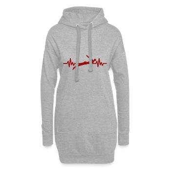 Heartbeat Swimmer - Diver Water Sports Athlete - Hoodie Dress - heather grey - Front