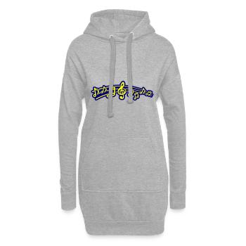 Notes de musique Symbole Musique - Sweat-shirt à capuche long Femme - gris chiné - Devant