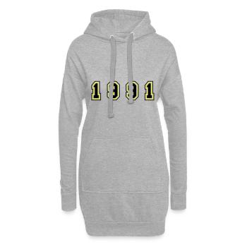 Numéro de l’année 1991 - Sweat-shirt à capuche long Femme - gris chiné - Devant