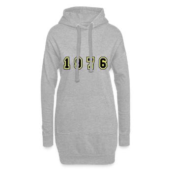 Numéro de l’année 1976 - Sweat-shirt à capuche long Femme - gris chiné - Devant