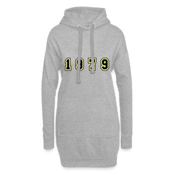 Numéro de l’année 1979 - Sweat-shirt à capuche long Femme - gris chiné - Devant
