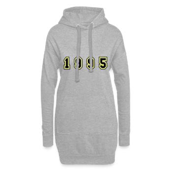 1995 Jahr Zahl - Hoodie-Kleid - Grau meliert - Vorne