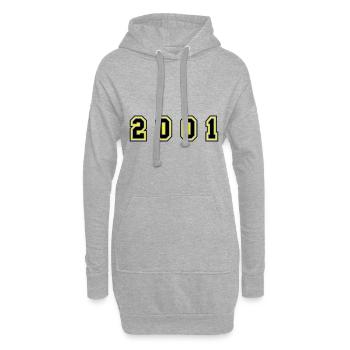 Numéro de l’année 2001 - Sweat-shirt à capuche long Femme - gris chiné - Devant