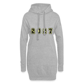 Numéro de l’année 2027 - Sweat-shirt à capuche long Femme - gris chiné - Devant