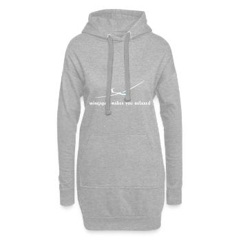 Spannweite lustiger Spruch Segelflieger Pilot - Hoodie-Kleid - Grau meliert - Vorne