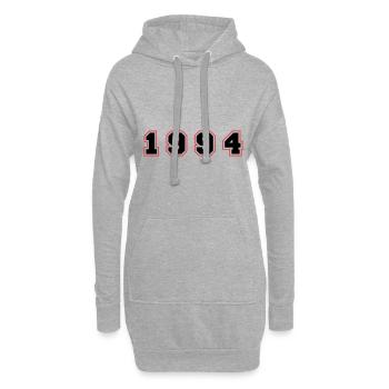 1994 Jahr Zahl - Hoodie-Kleid - Grau meliert - Vorne
