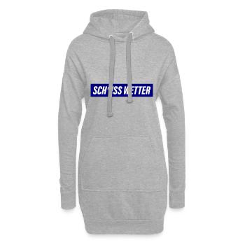 Scheiss Wetter - Hoodie-Kleid - Grau meliert - Vorne