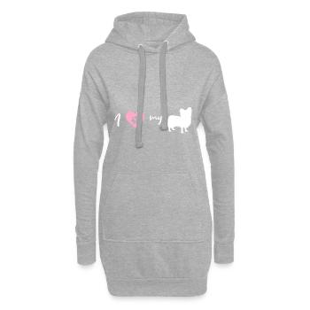 Papillon - Hoodie-Kleid - Grau meliert - Vorne