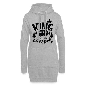 Le roi du camping-car - Sweat-shirt à capuche long Femme - gris chiné - Devant