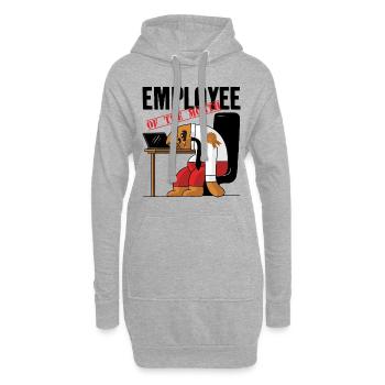 EMPLOYEE OF THE MONTH - Sweat-shirt à capuche long Femme - gris chiné - Devant