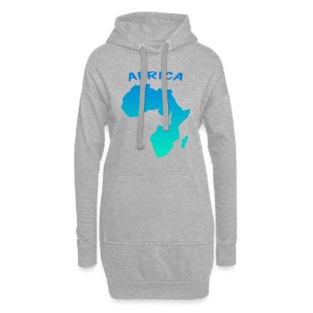Afrika, Safari, Tanzania, Africa - Hoodie-Kleid - Grau meliert - Vorne