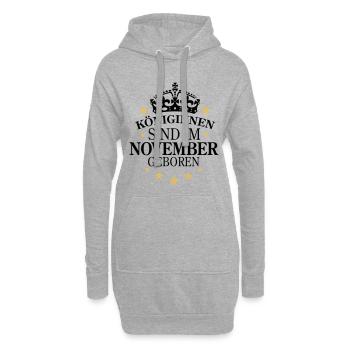 Königinnen November - Hoodie-Kleid - Grau meliert - Vorne