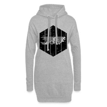 Triathlon - Hoodie-Kleid - Grau meliert - Vorne