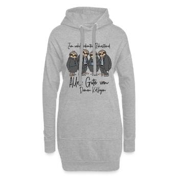 Abschied Kollege Rente Arbeitskollege Ruhestand - Hoodie-Kleid - Grau meliert - Vorne