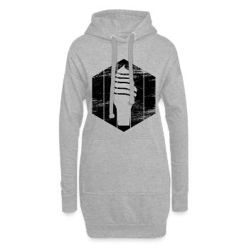 Glace - Sweat-shirt à capuche long Femme - gris chiné - Devant