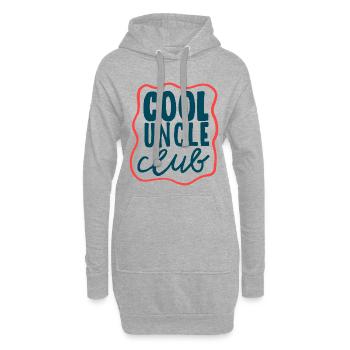 Cool Uncle Club - Cooles Statement - Hoodie-Kleid - Grau meliert - Vorne