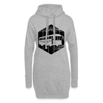 Bus - Hoodie-Kleid - Grau meliert - Vorne