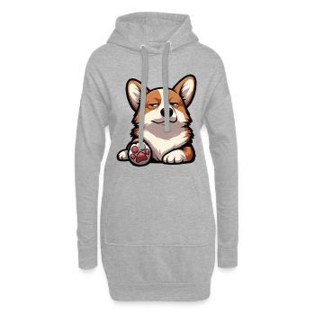 Corgi Corgis Welsh Corgi Propriétaires de Corgi Corgis - Sweat-shirt à capuche long Femme - gris chiné - Devant