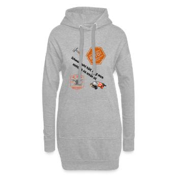 Schlosser Shirt: Passt nicht? Wird passend gemacht - Hoodie-Kleid - Grau meliert - Vorne